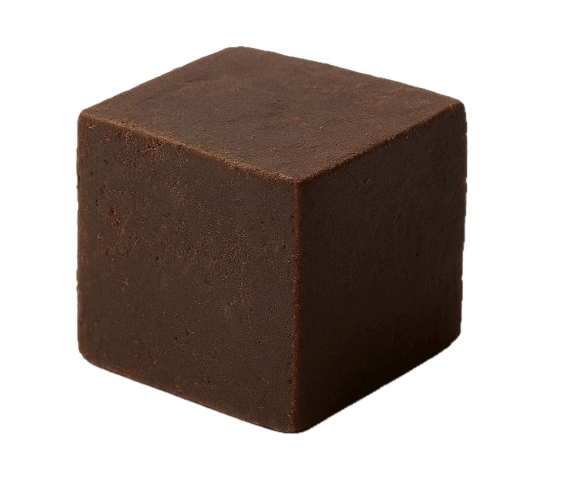 Cube de chocolat cru NU, cacao bio artisanal, riche en antioxydants